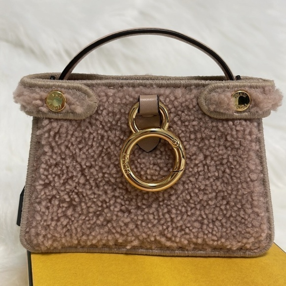 FENDI FUR Small leather LUXURY Crossbody bag authentic 100% - Picture 3 of 16